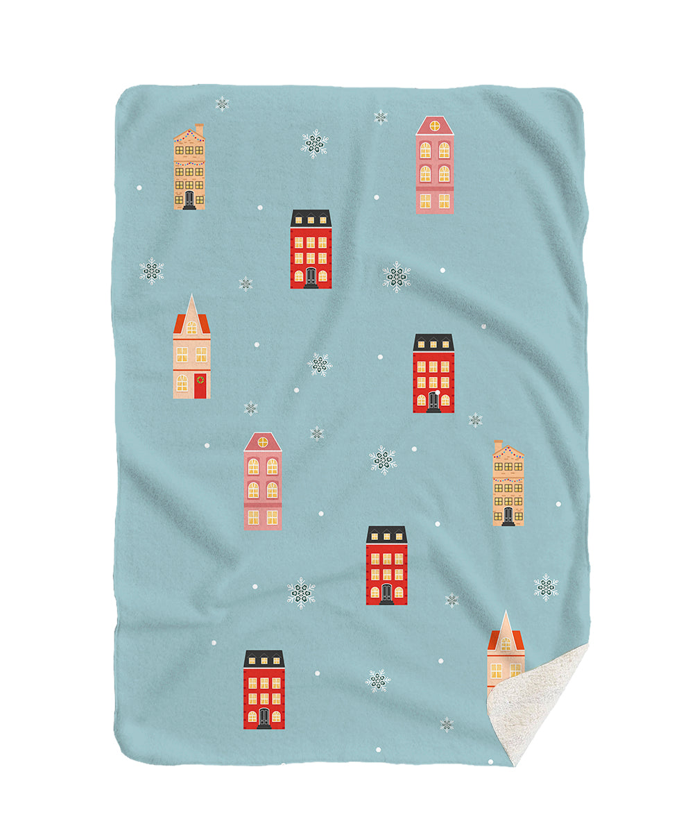 Коледен град - син